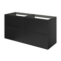 Goodhome Wall-mounted Basin Cabinet Imandra 120cm, matt black