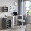 TROFAST Storage combination with boxes, grey/dark grey, 34x44x56 cm