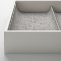 KOMPLEMENT Storage with 4 compartments, light gray, 25x53x5 cm
