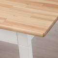 PINNTORP Table, light brown stained/white stained, 65x65 cm