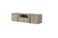 Wall-Mounted TV Cabinet Verica 150 cm, biscuit oak/gold handles