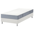 LYNGÖR Divan bed, Vesteröy firm/light blue white, 90x200 cm