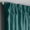 SANELA Curtains, 1 pair, dark grey-turquoise, 140x300 cm