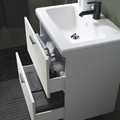 ENHET / TVÄLLEN Bathroom furniture, set of 13, white/anthracite Saljen tap, 64x43x65 cm
