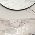 Decorative Tile Nella Arte 22.3 x 44.8 cm, white, 1pc
