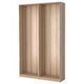 PAX  2 Wardrobe frames, white stained oak effect, 150x35x236 cm