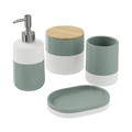 GoodHome Soap Dish Koros, green-grey/white