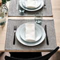 SILVERARV Place mat, beige/blue, 35x45 cm