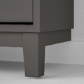 STÄLL Shoe cabinet with 3 compartments, dark grey, 79x29x148 cm