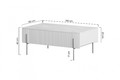 Coffee Table with Drawers Malmi 100 cm, cashmere, crema bianca, black legs