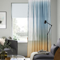 GLASÖRT Sheer curtain, 1 piece, grey-blue/dark beige, 300x300 cm