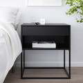 VIKHAMMER Nightstand, black, 60x39 cm