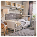 HEMNES Bed frame, white stain, Leirsund, 90x200 cm