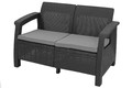 Garden Sofa CORFU LOVE 2-seat, graphite