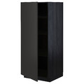 METOD High cabinet with shelves, black/Nickebo matt anthracite, 60x60x140 cm