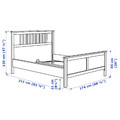 HEMNES Bed frame, grey stained, Leirsund, 160x200 cm