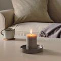 ÄROFULL Candle dish, dark grey, 15 cm