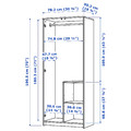 BRIMNES Wardrobe with 2 doors, white, 78x190 cm