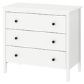 KOPPANG Chest of 3 drawers, white, 90x83 cm