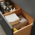 HAVBÄCK / ORRSJÖN Wash-stnd w drawers/wash-basin/taps, dark grey, 102x49x69 cm