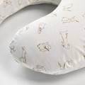 LEN Cover for nursing pillow, rabbit pattern, white, 60x50x18 cm