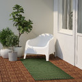 KORSNING Rug flatwoven, in/outdoor, green purple/striped, 80x250 cm