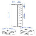 ALEX Drawer unit with 9 drawers, white stained/oak effect, 36x116 cm