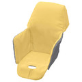 LANGUR Padded seat cover for highchair, yellow