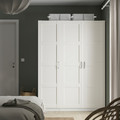 PAX / BERGSBO Wardrobe combination, white/white, 150x60x201 cm