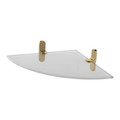 Bisk Bathroom Corner Shelf Nature, gold