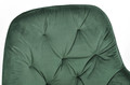 Glamour Chair with Armrests EMMA, velvet, dark green