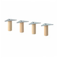 EKET Leg, wood, 10 cm, 4 pack