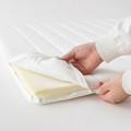 NÄSFJÄLLET Mattress pad, white, 80x200 cm