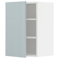 METOD Wall cabinet with shelves, white/Kallarp light grey-blue, 40x60 cm