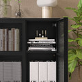 IVAR Cabinet with doors, black mesh, 160x30x83 cm