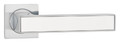 Door Handle Schaffner Gabi, satin nickel/white