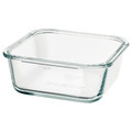 IKEA 365+ Food container, square, glass, 15x15 cm