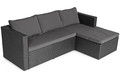 Outdoor Corner Furniture Set ROMA, black/grey