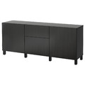 BESTÅ Storage combination with drawers, Lappviken black-brown, 180x42x74 cm