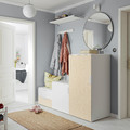 PLATSA Wardrobe with 2 doors+2 drawers, white Kalbåden/lively pine effect FONNES white, 180x57x123 cm