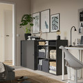 VIHALS Storage combination, dark grey, 190x47x90 cm