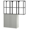 ENHET Storage combination, anthracite/grey frame, 120x32x150 cm