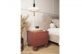 Bedside Table Nightstand Sonatia II 45 cm, burgundy