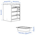 TROFAST Storage combination with boxes, white/light green, 34x44x56 cm