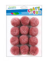 Decorative Pompoms 12pcs, coral