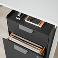 TROTTEN Drawer unit w 2 drawers on casters, anthracite
