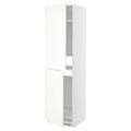 METOD High cabinet for fridge/freezer, white/Vallstena white, 60x60x220 cm