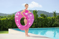 Bestway Inflatable Swim Ring Heart Glitter 91cm 10+