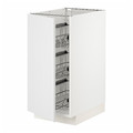 METOD Base cabinet with wire baskets, white/Stensund white, 40x60 cm