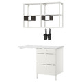 ENHET Wall storage combination, white, 121.5x63.5x222 cm